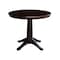International Concepts Round 36 in Round Top Pedestal Table, 28.9 inH, Rich Mocha, 36 in W, 36 in L, 29.9 in H, Wood K15-36RT-27B - alternate 1